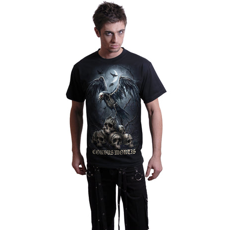 CORVUS MORTIS  – T-Shirt mit Aufdruck auf der Vorderseite, schwarz