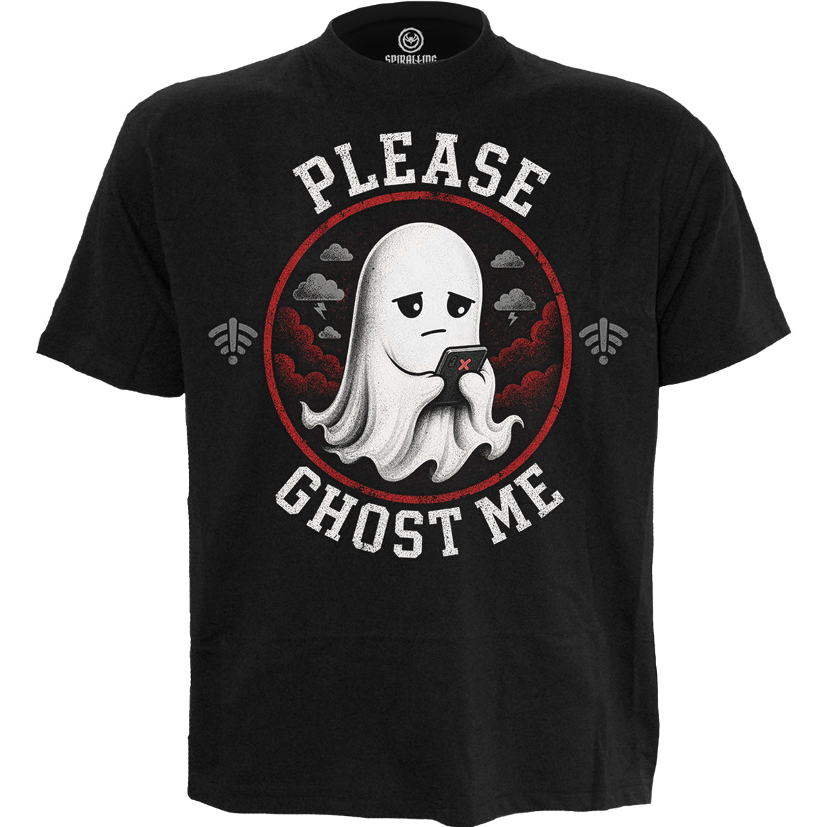 GHOST ME  – T-Shirt mit Aufdruck auf der Vorderseite, schwarz
