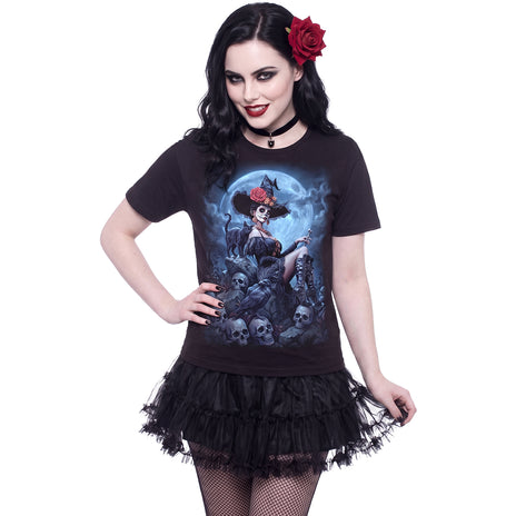 NIGHT OF THE DEAD – T-Shirt mit Aufdruck auf der Vorderseite, schwarz