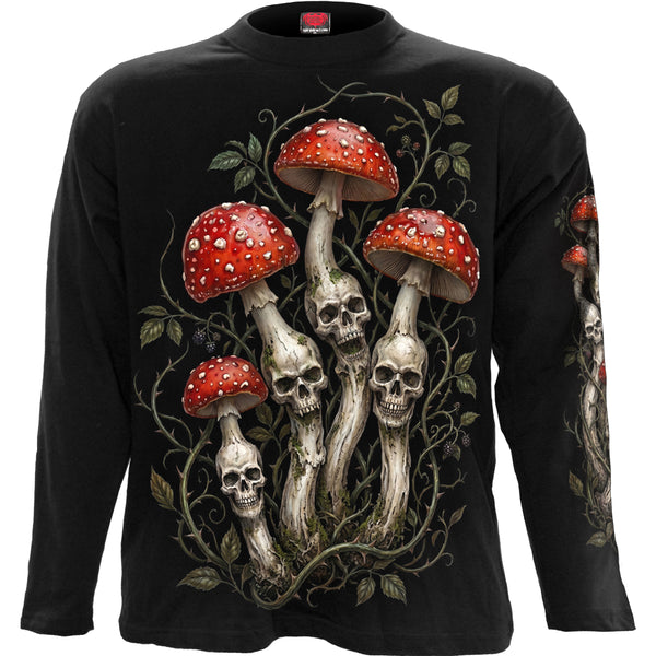 SHROOMS – Langarm-T-Shirt, schwarz