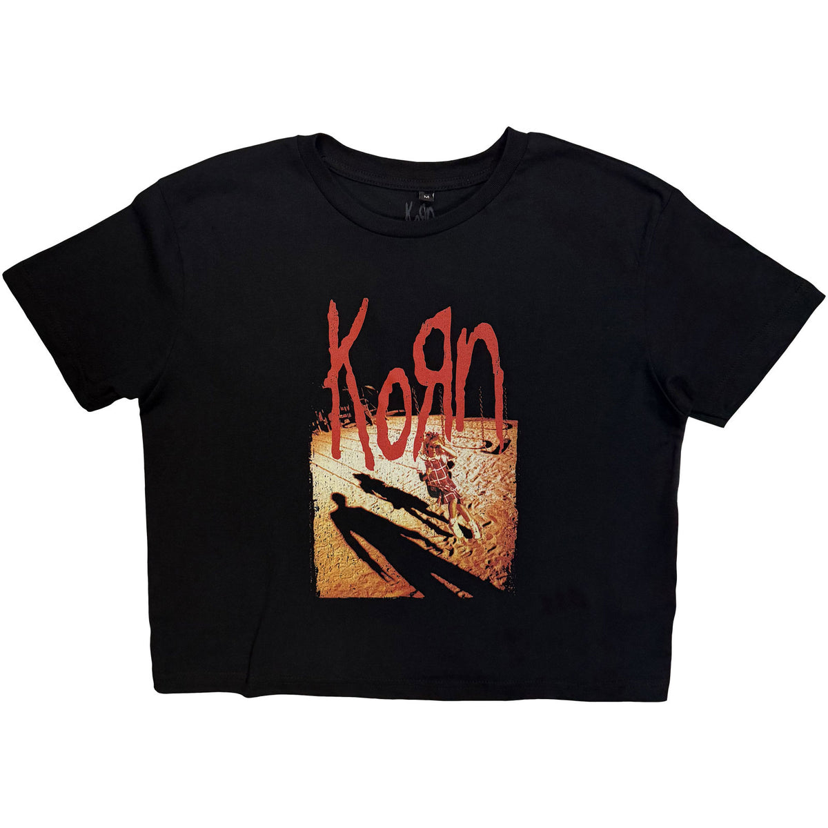 KORN - SHADOW PLAYGROUND - Ladies Crop Top Black