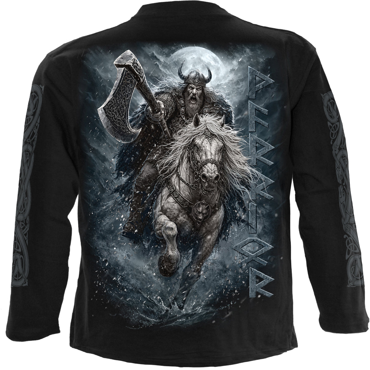VIKING RAMPAGE – Langarm-T-Shirt, schwarz