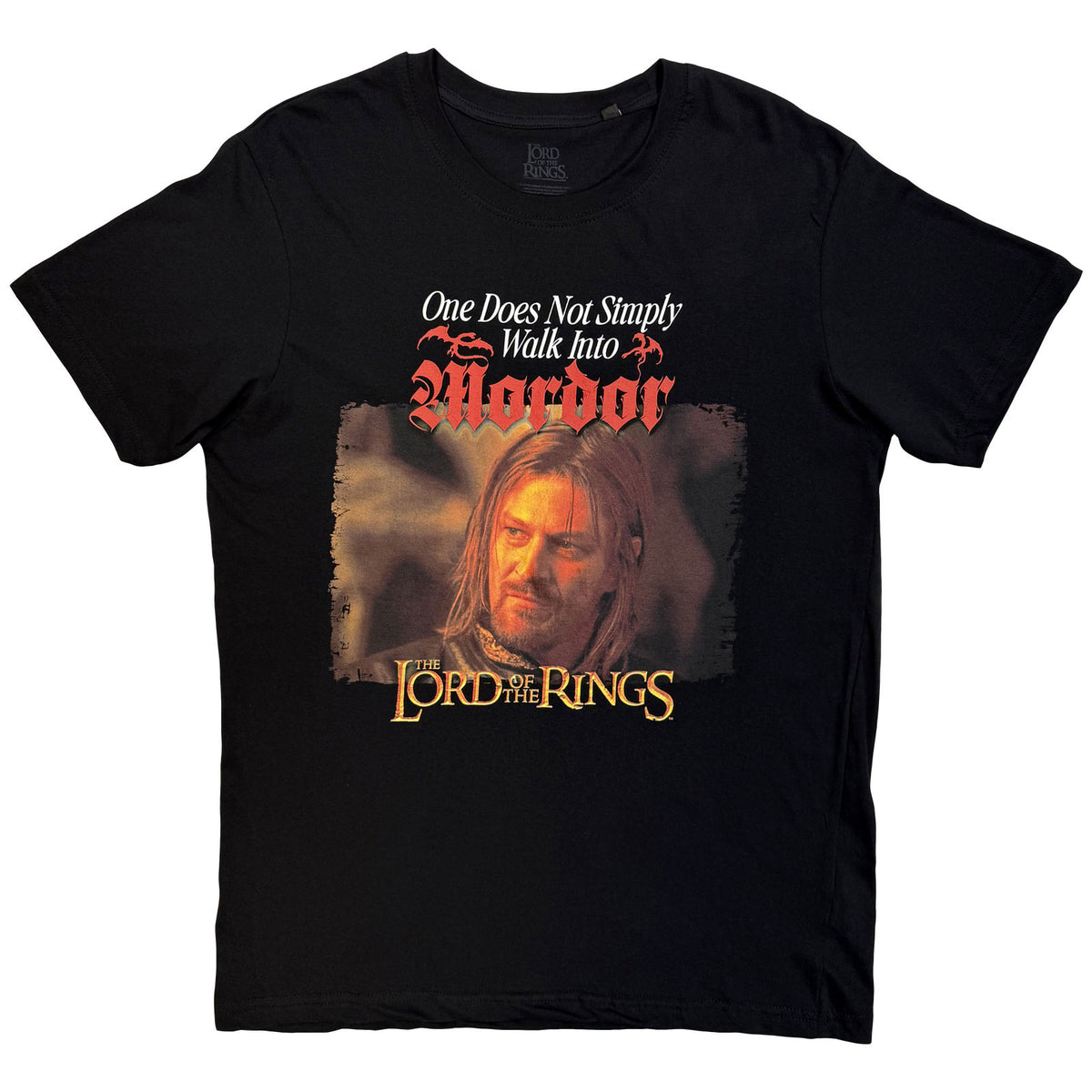 LORD OF THE RINGS - MORDOR MEDIEVAL TEXT - T-Shirt Black