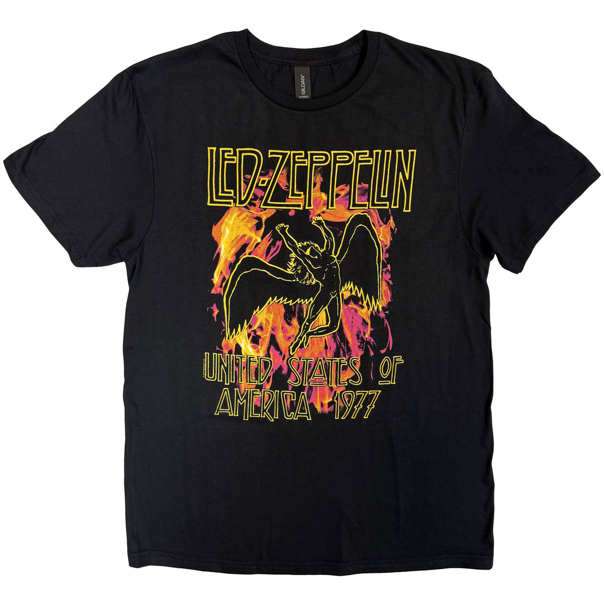 LED ZEPPELIN - FLAMES - T-Shirt Black