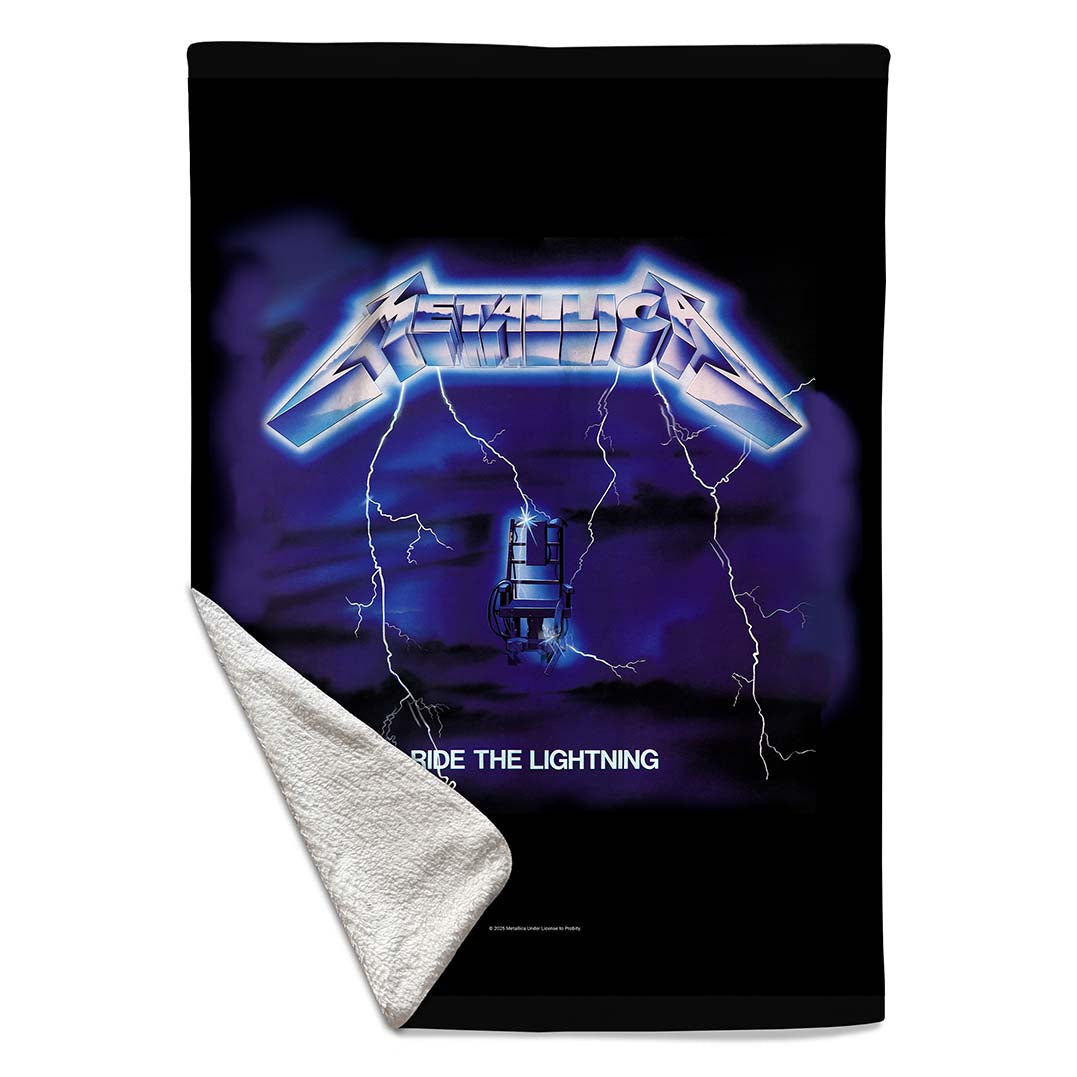 Rocksax Metallica Sherpa Fleece Blanket - Ride The Lightning