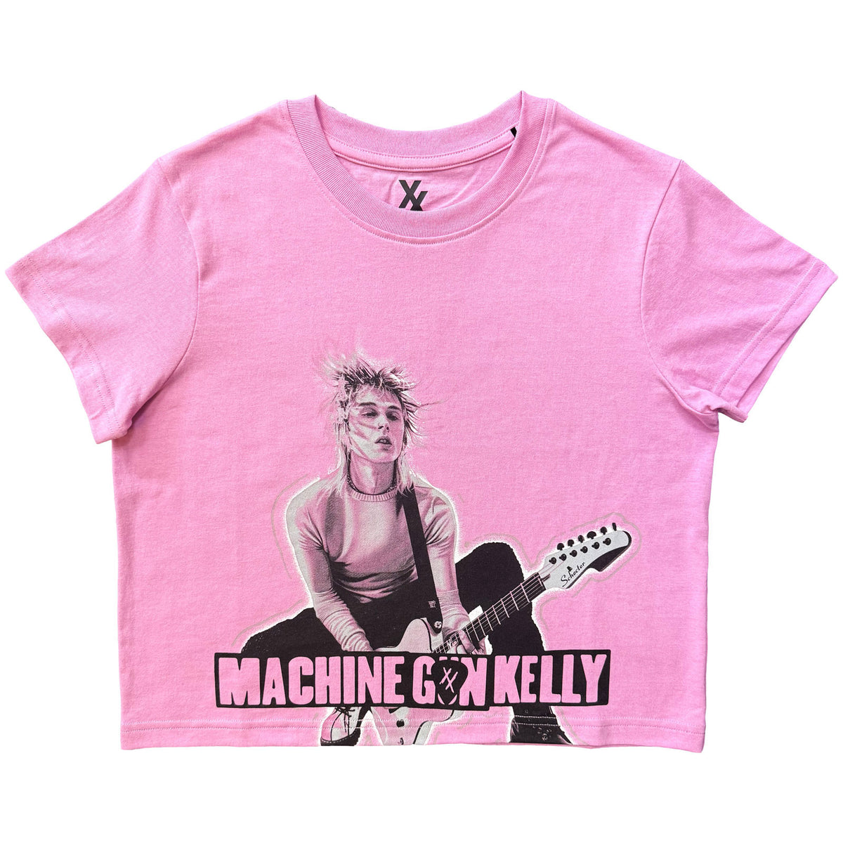 MACHINE GUN KELLY - GUITAR - Ladies Crop Top Pink