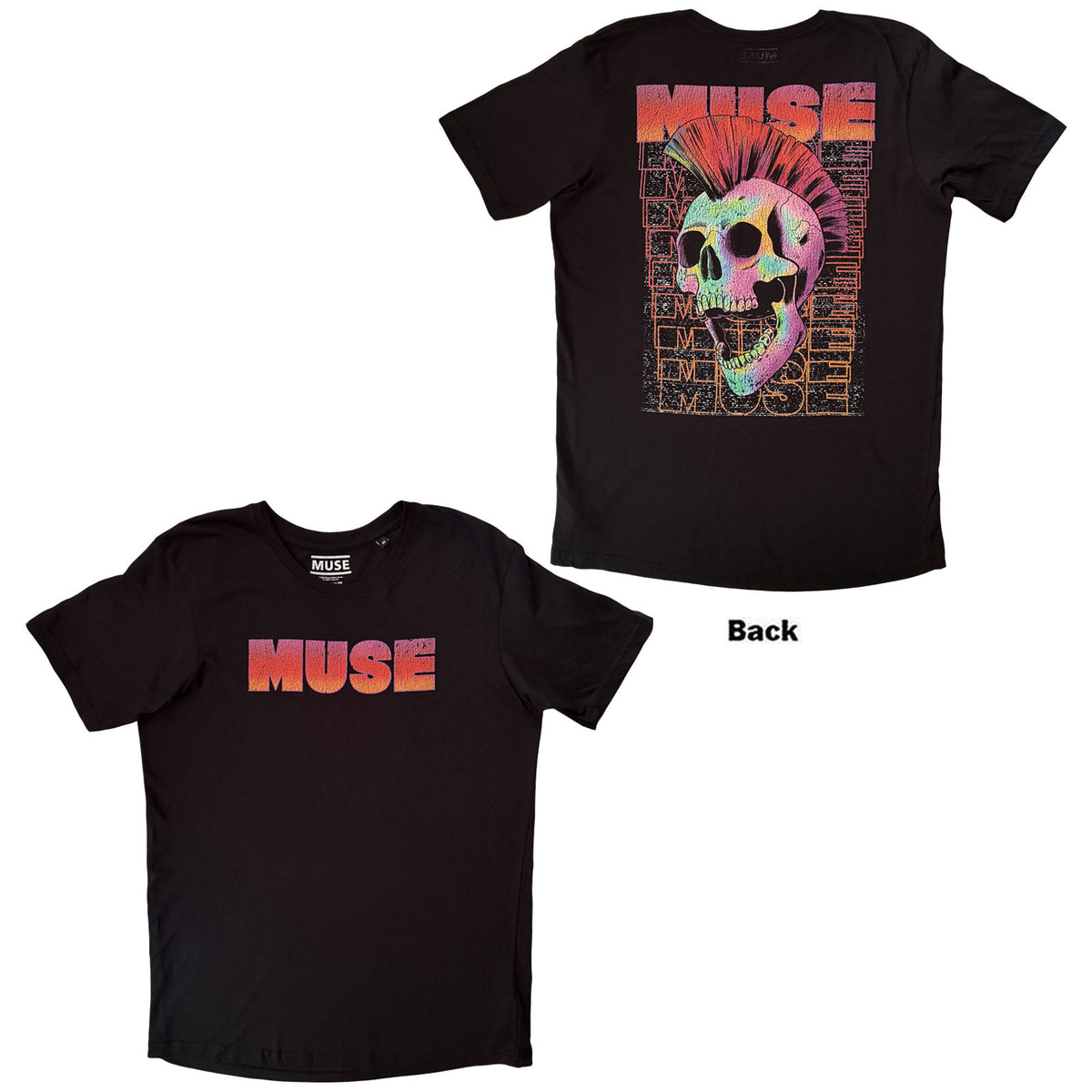 MUSE - PUNK SKULL - T-Shirt Black