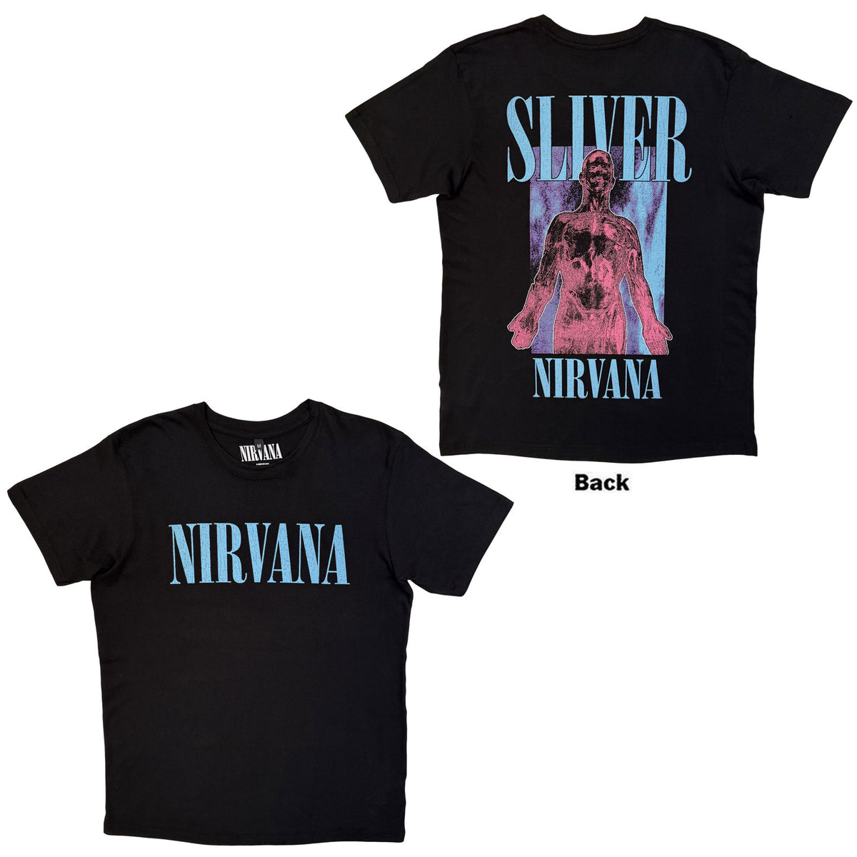 NIRVANA - SILVER - Carbon T-Shirt Black