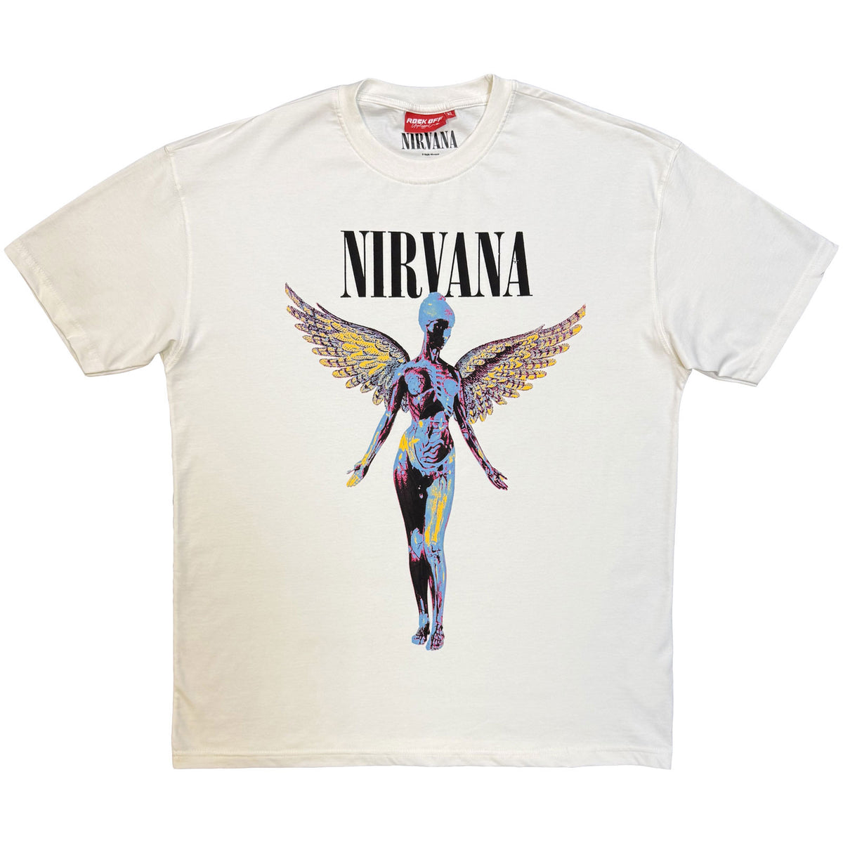 NIRVANA - IN UTERO ANGEL - Ladies T-Shirt Natural