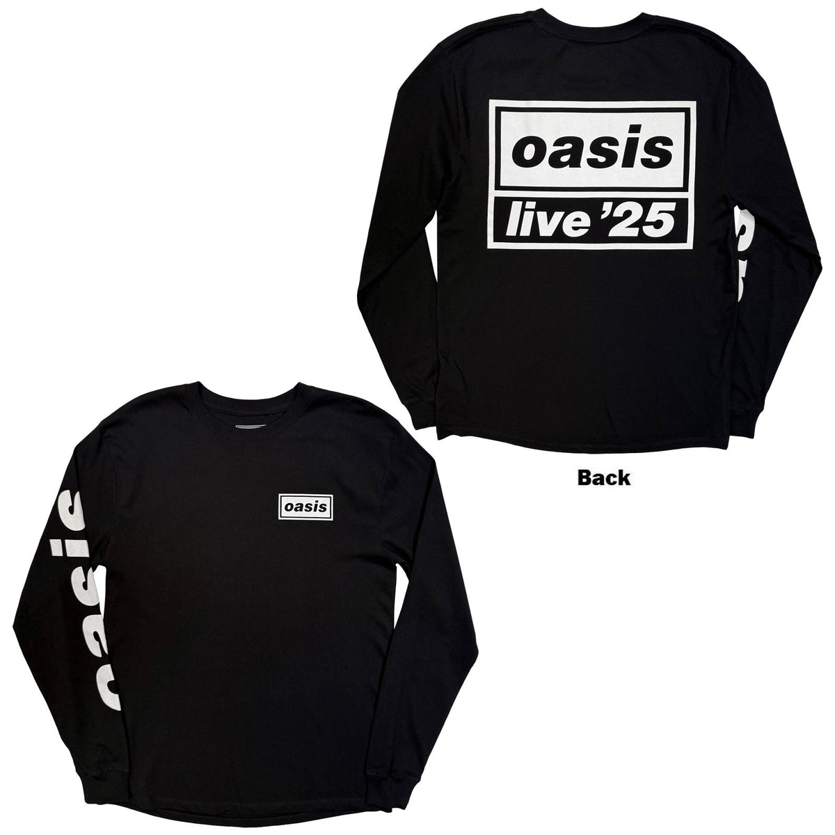 OASIS - LIVE '25 LOCKUP - Long Sleeve T-Shirt Black