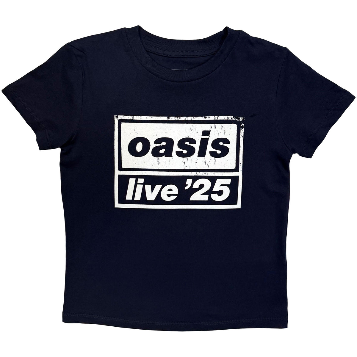 OASIS - LIVE '25 DISTRESSED LOCKUP - Kids T-Shirt Navy Blue