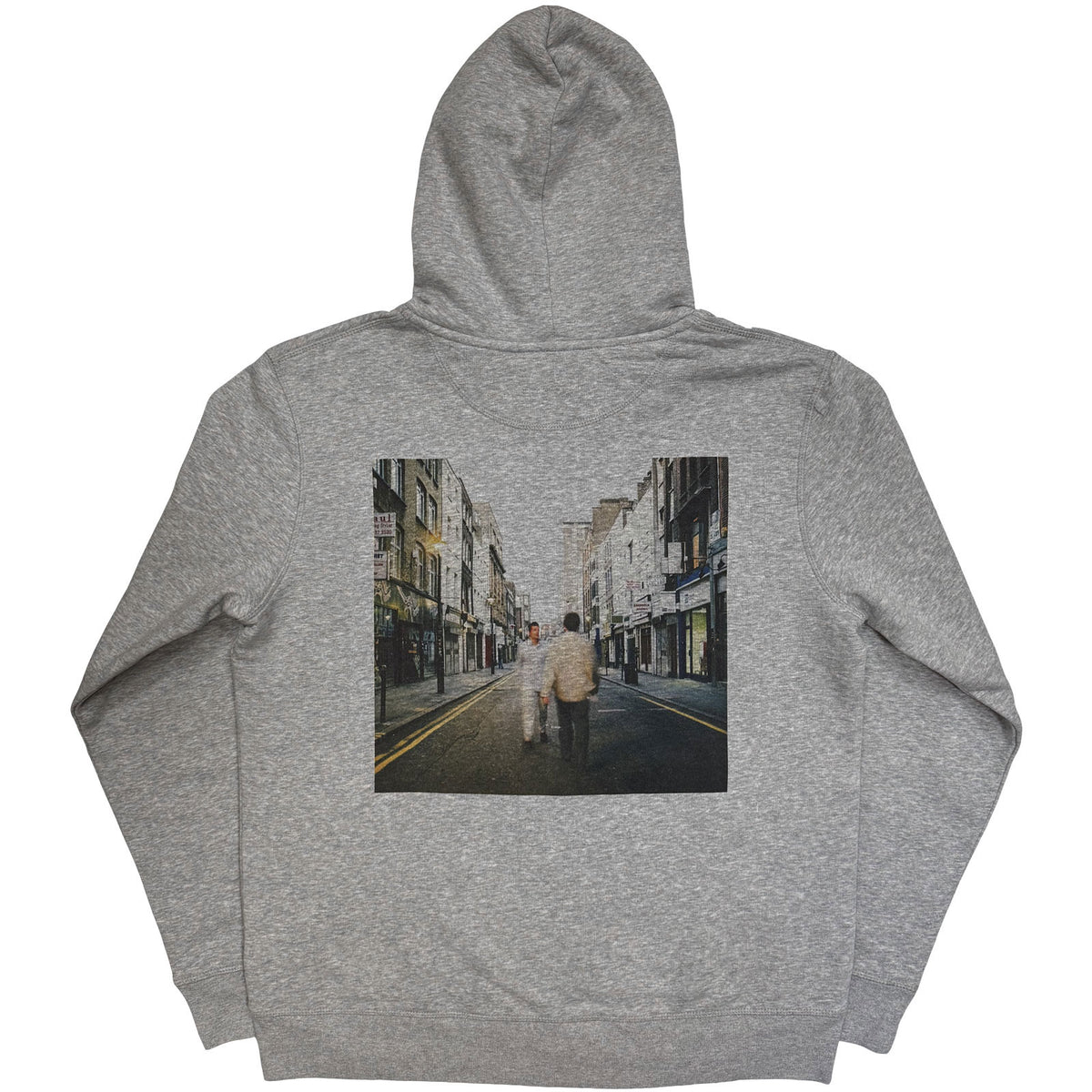OASIS - WHAT'S THE STORY RED LOGO - Zipped Hoodie Grey