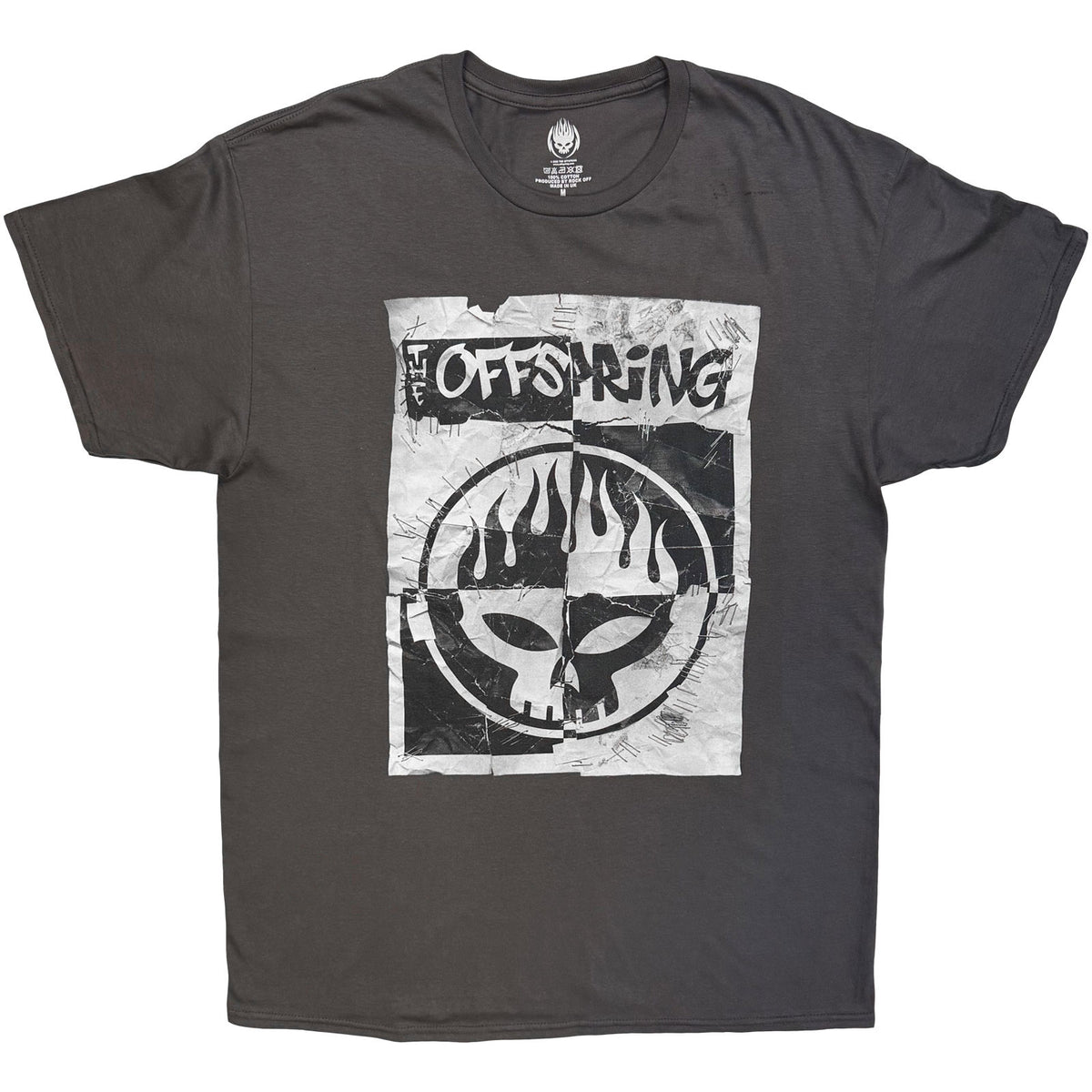 THE OFFSPRING - RIPPED SKETCHED POSTER - T-Shirt Charcoal Grey
