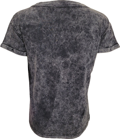 URBAN FASHION - Acid Wash Turnup Sleeve
