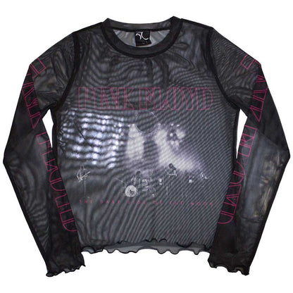 PINK FLOYD - LIVE BAND - Ladies Long Sleeve Crop Top Black