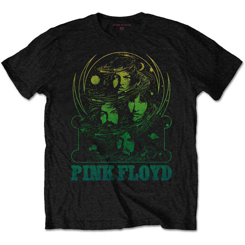 PINK FLOYD - GREEN SWIRL - T-Shirt Black