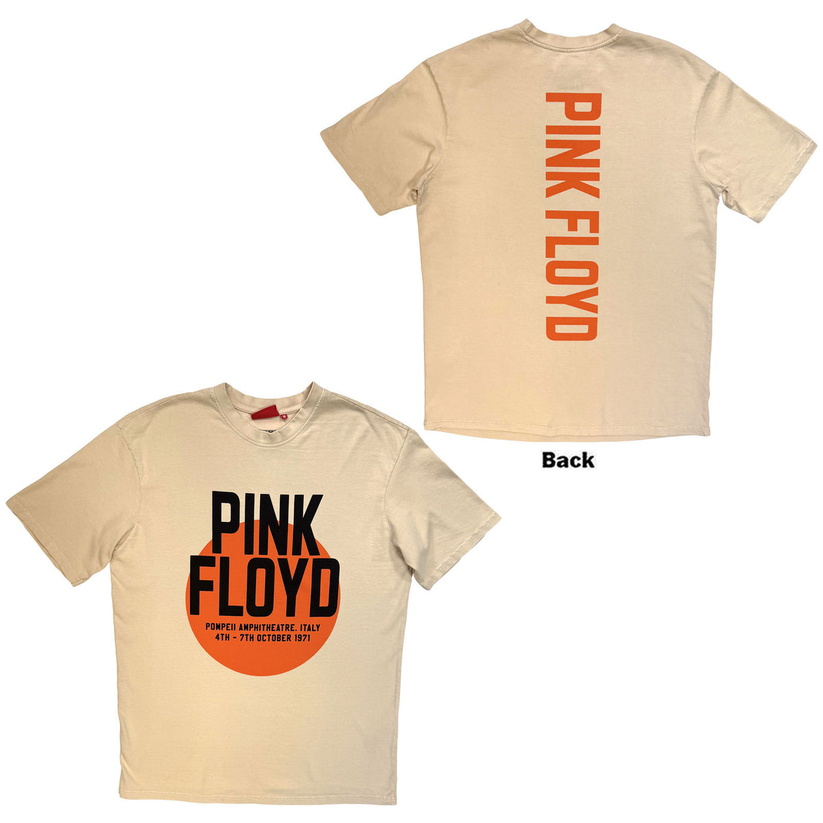PINK FLOYD - POMPEII CIRCLE WASH - T-Shirt Sand