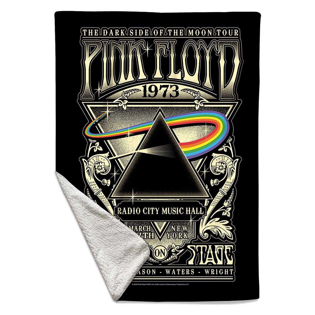 Rocksax Pink Floyd Sherpa Fleece Blanket - 1973 Live