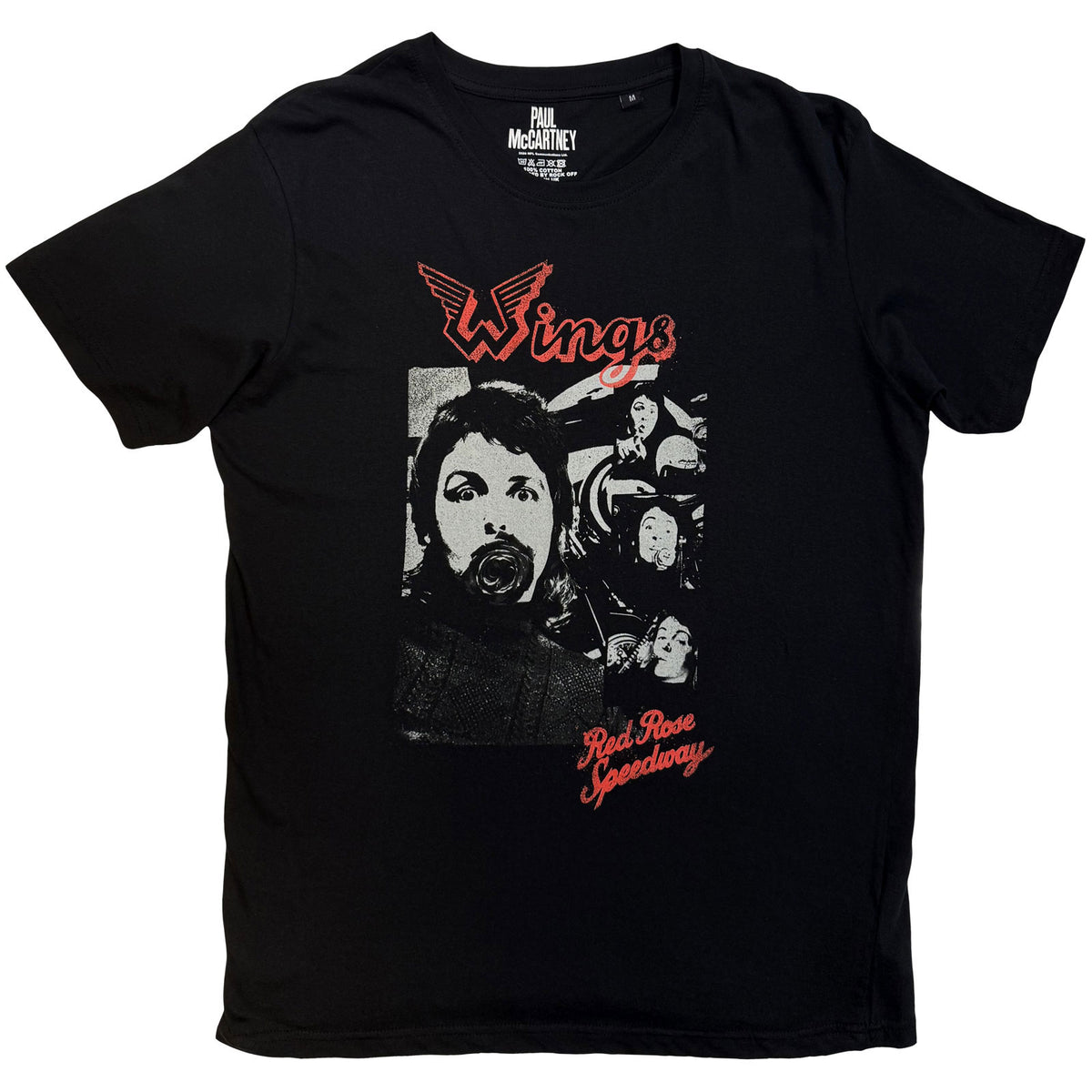 PAUL MCCARTNEY - WINGS COLLAGE - T-Shirt Black