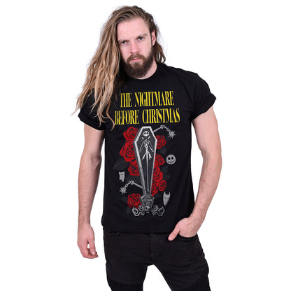 NIGHTMARE BEFORE CHRISTMAS - JACK COFFIN - Front Print T-Shirt Schwarz