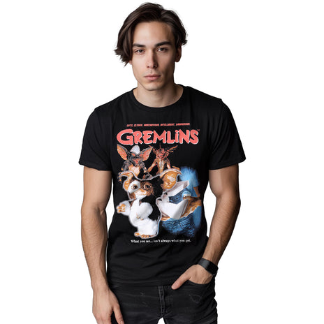 GREMLINS - STRIPE - Front Print T-Shirt Schwarz