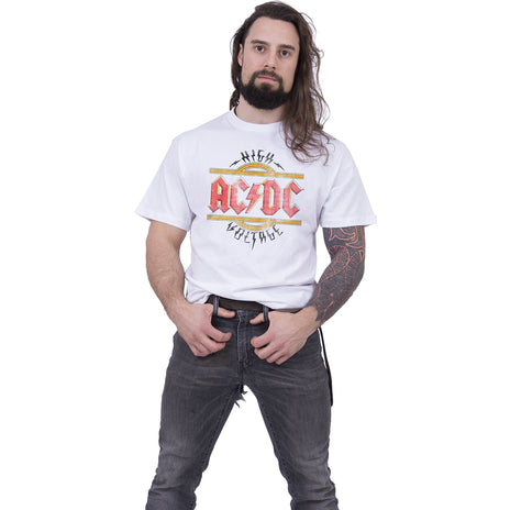 AC/DC - VINTAGE HIGH VOLTAGE - T-SHIRT - Front Print T-Shirt Weiß