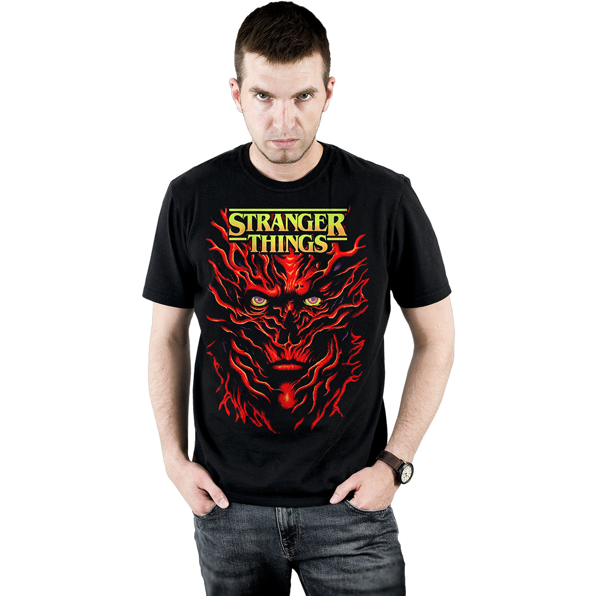 STRANGER THINGS - VECNA POSTERISED - Front Print T-Shirt Schwarz