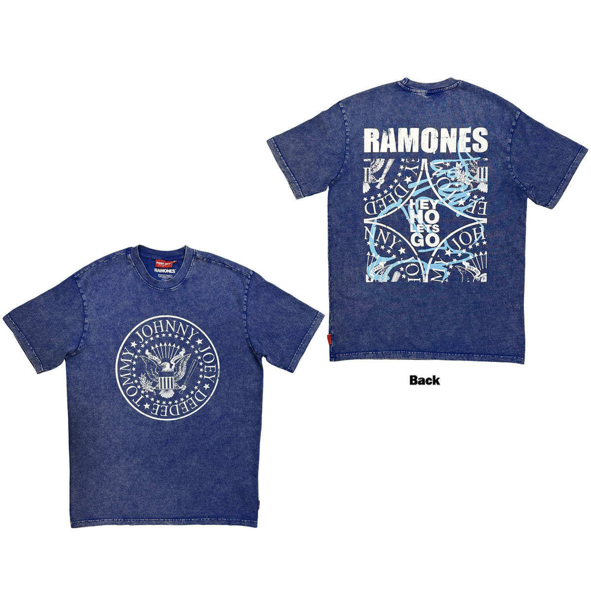 RAMONES - PRESIDENTIAL SEAL WASH - T-Shirt Blue
