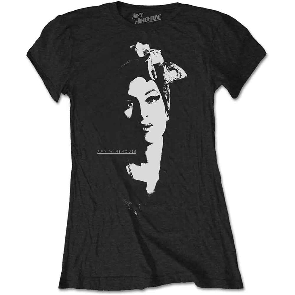 AMY WINEHOUSE - SCARF PORTRAIT - Ladies T-Shirt Black