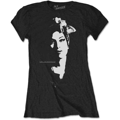 AMY WINEHOUSE - SCARF PORTRAIT - Ladies T-Shirt Black