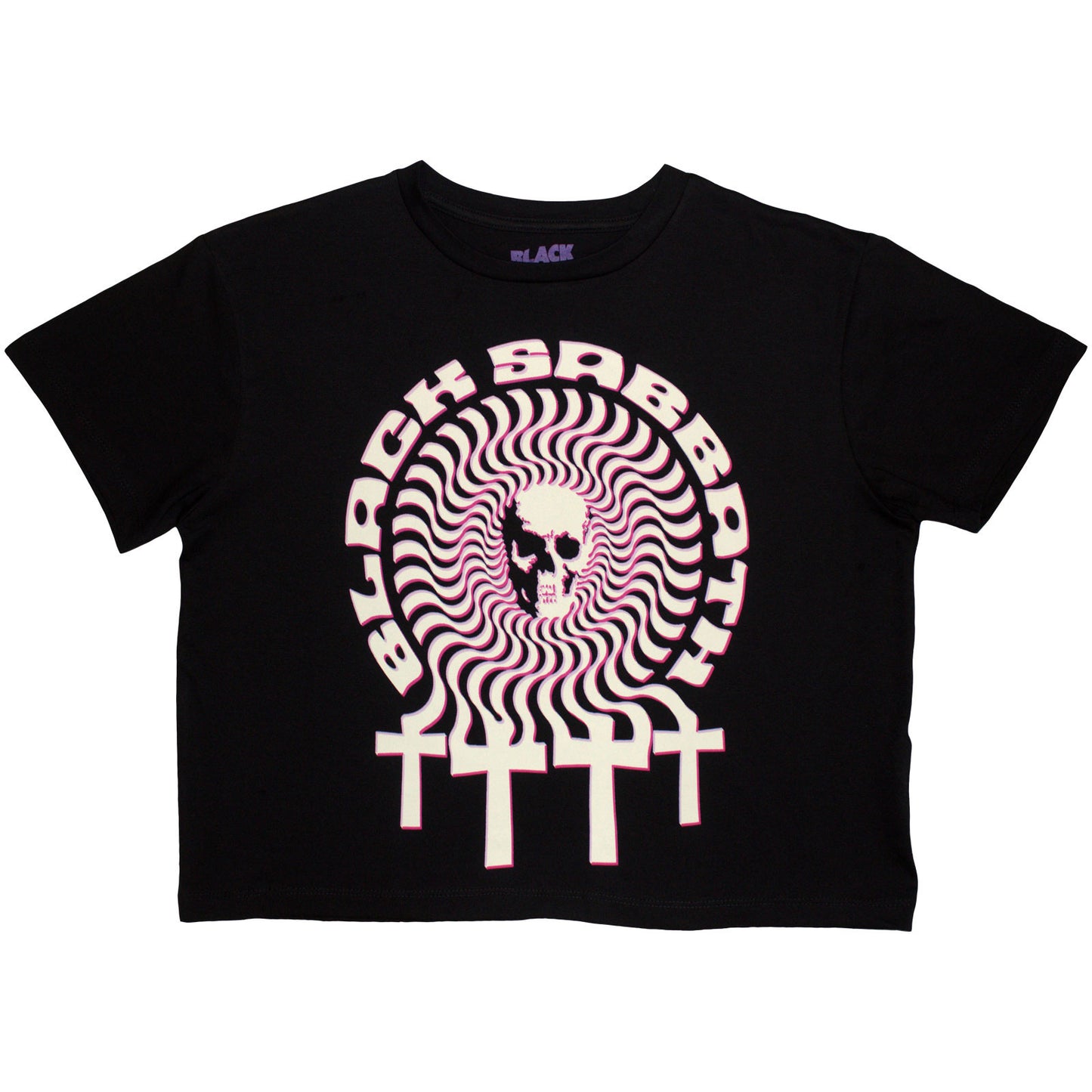 BLACK SABBATH - HYPNOTIC SKULL - Crop Top Black