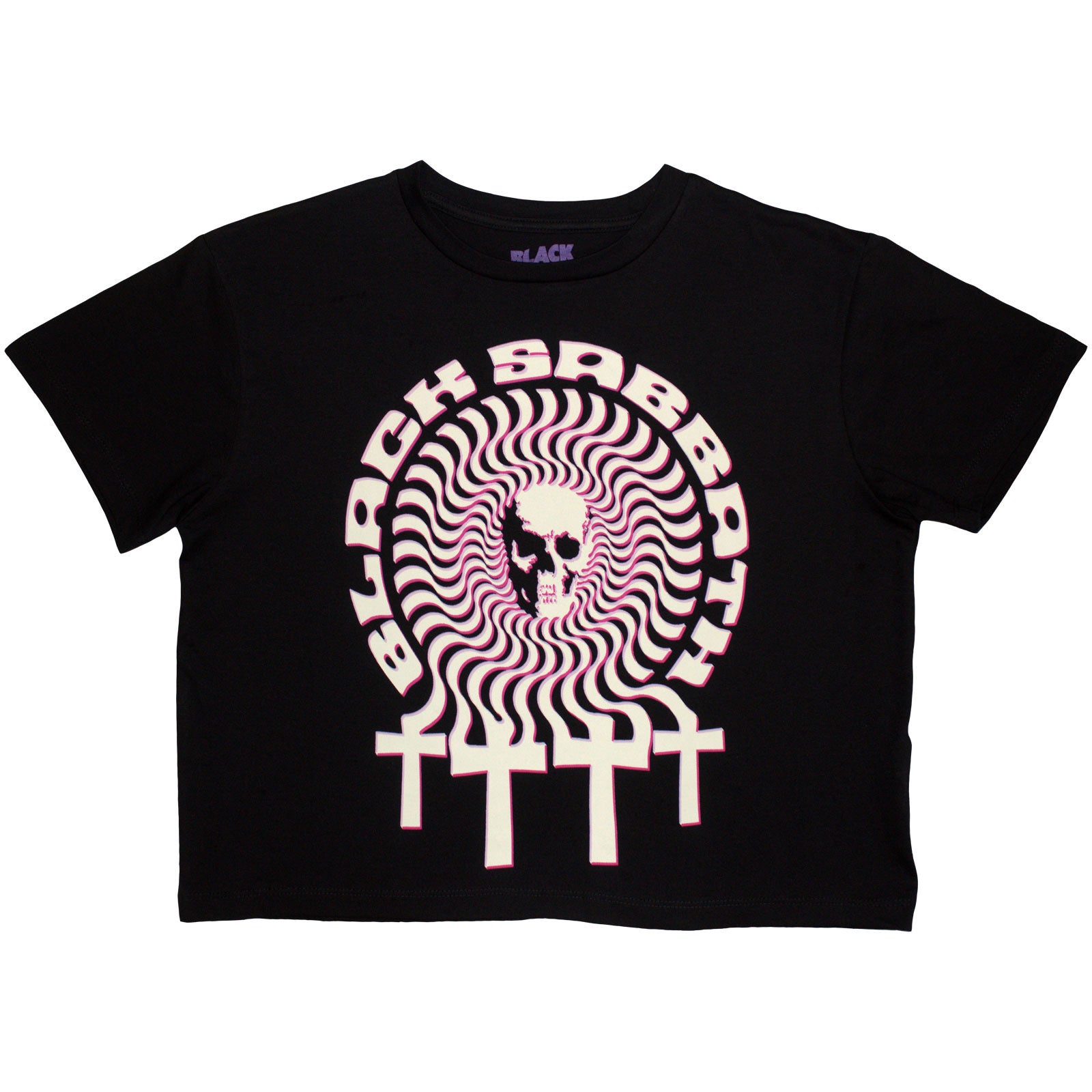 BLACK SABBATH - HYPNOTIC SKULL - Crop Top Black