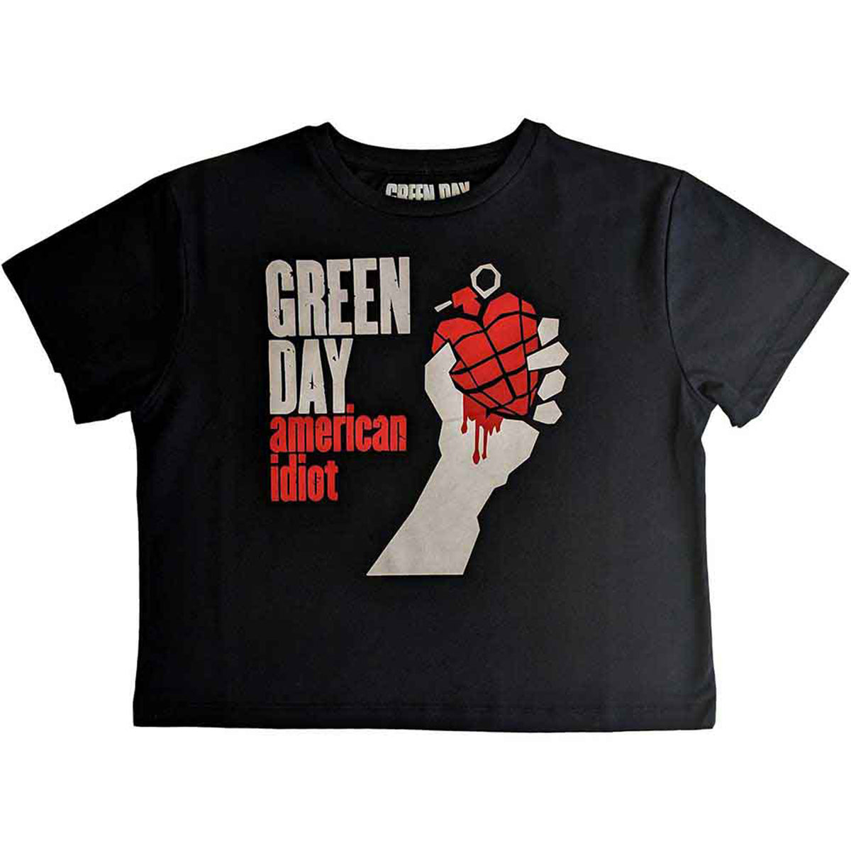 GREEN DAY - AMERICAN IDIOT - Crop Top Black