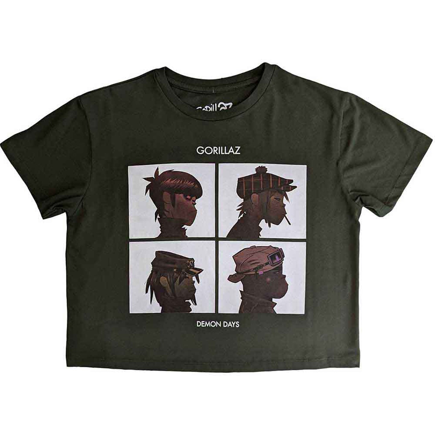 GORILLAZ - DEMON DAYS - Crop Top Green
