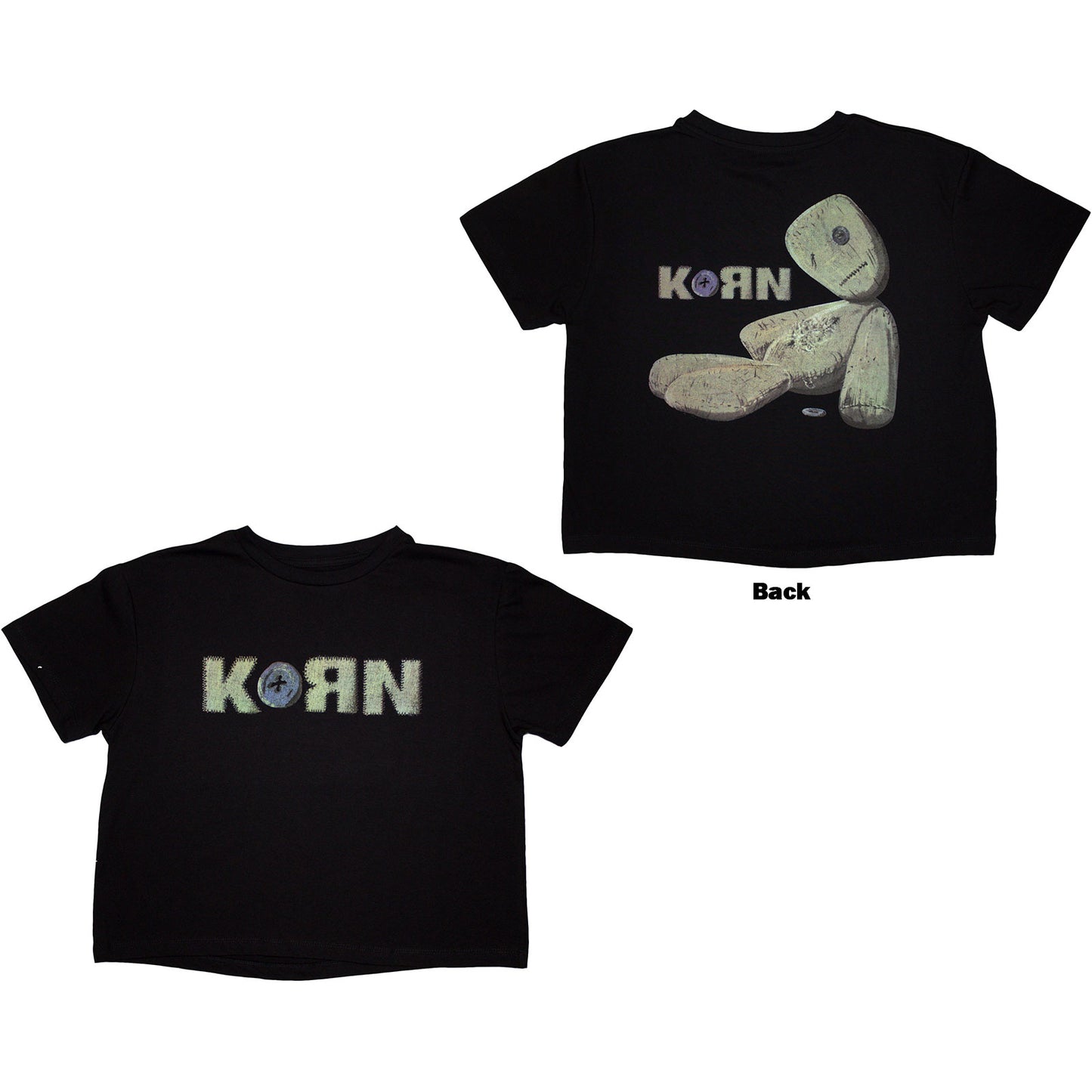 KORN - DOLL ISSUES - Crop Top Black (Back Print)