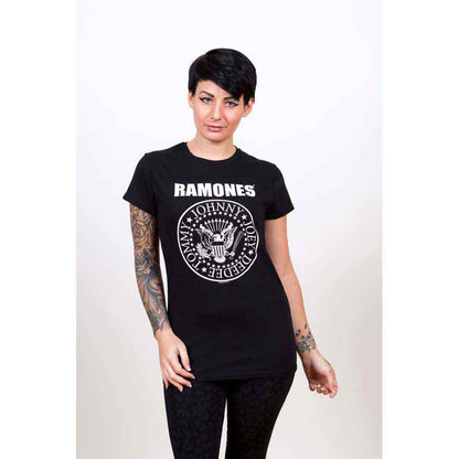 RAMONES - SEAL - Ladies T-Shirt Black (Skinny Fit)