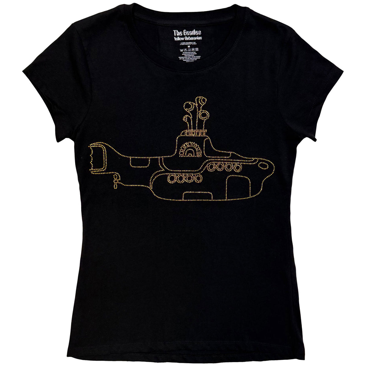 BEATLES, THE - YELLOW SUBMARINE - Ladies T-Shirt Black (Embellished)