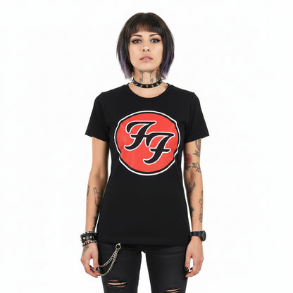 FOO FIGHTERS - FF LOGO - Ladies T-Shirt Black