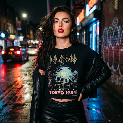 DEF LEPPARD - TOKYO - Crop Top Black