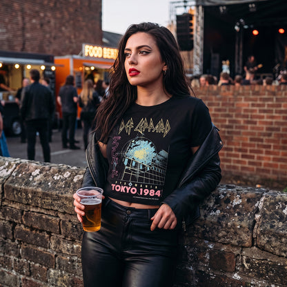 DEF LEPPARD - TOKYO - Crop Top Black