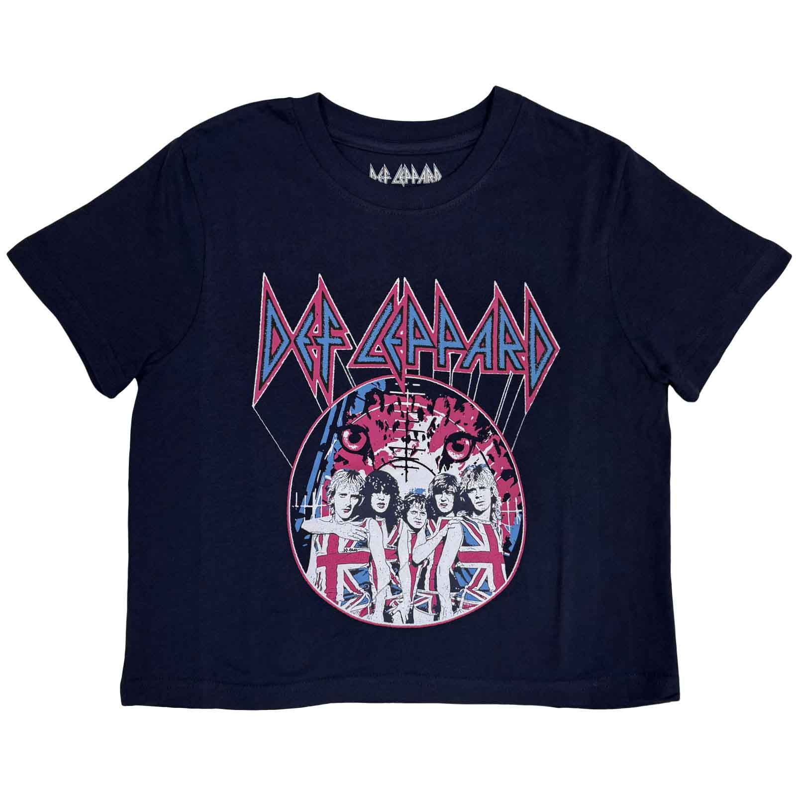 DEF LEPPARD - PYRO TOUR - Crop Top Blue (Back Print)