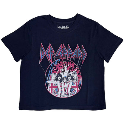 DEF LEPPARD - PYRO TOUR - Crop Top Blue (Back Print)