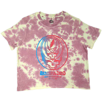 GRATEFUL DEAD - CONCENTRIC SKULLS - Crop Top Pink (Wash Collection)