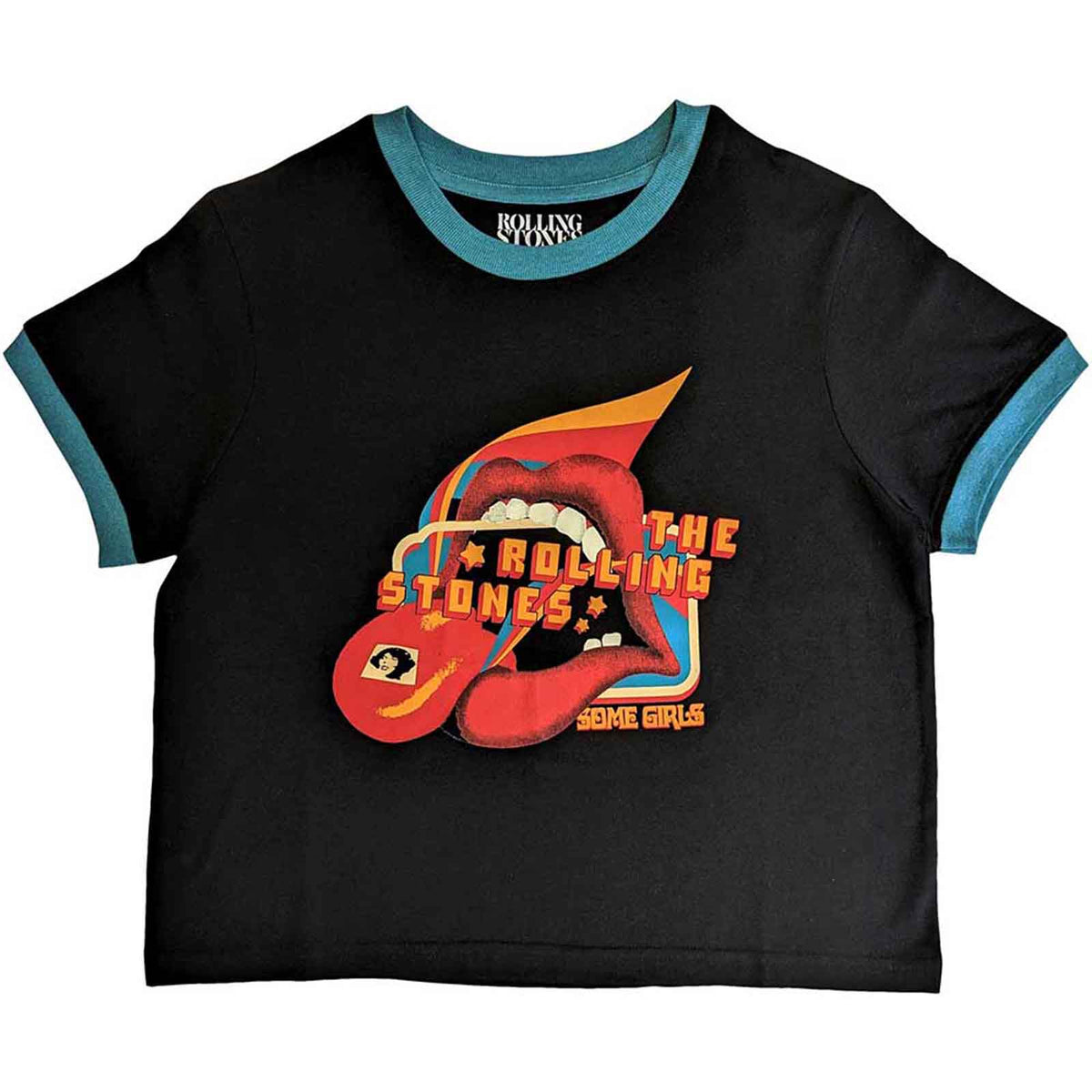 THE ROLLING STONES - SOME GIRLS LICK - Crop Top Black