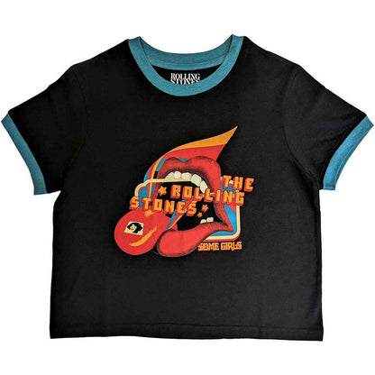 THE ROLLING STONES - SOME GIRLS LICK - Crop Top Black