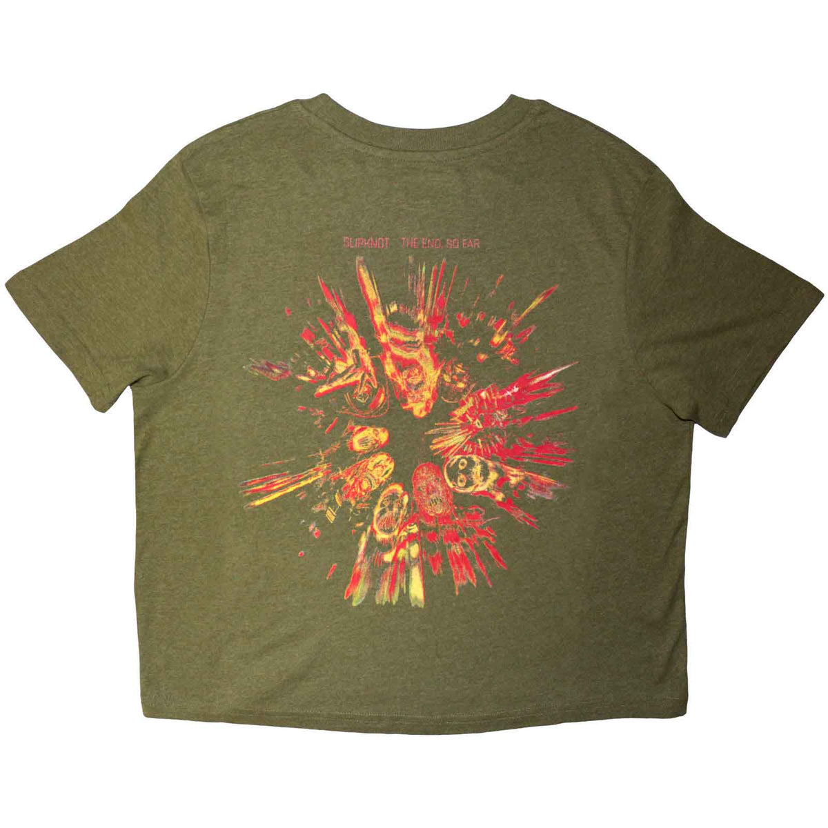 SLIPKNOT - THE END, SO FAR BAND FIGURES - Crop Top Green (Back Print)