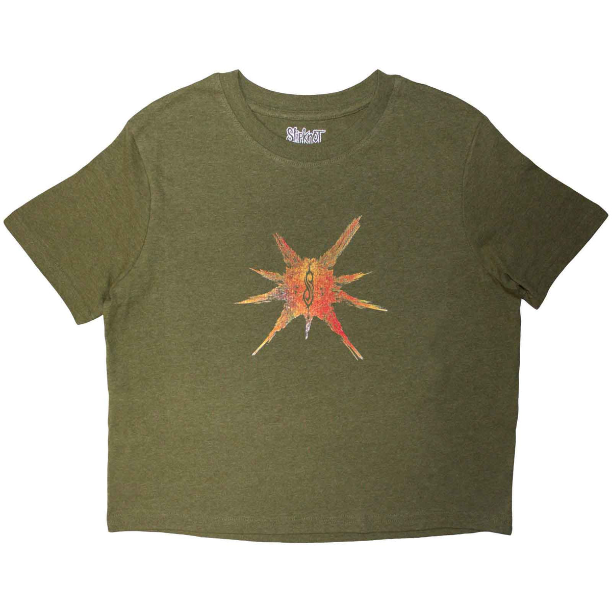 SLIPKNOT - THE END, SO FAR BAND FIGURES - Crop Top Green (Back Print)