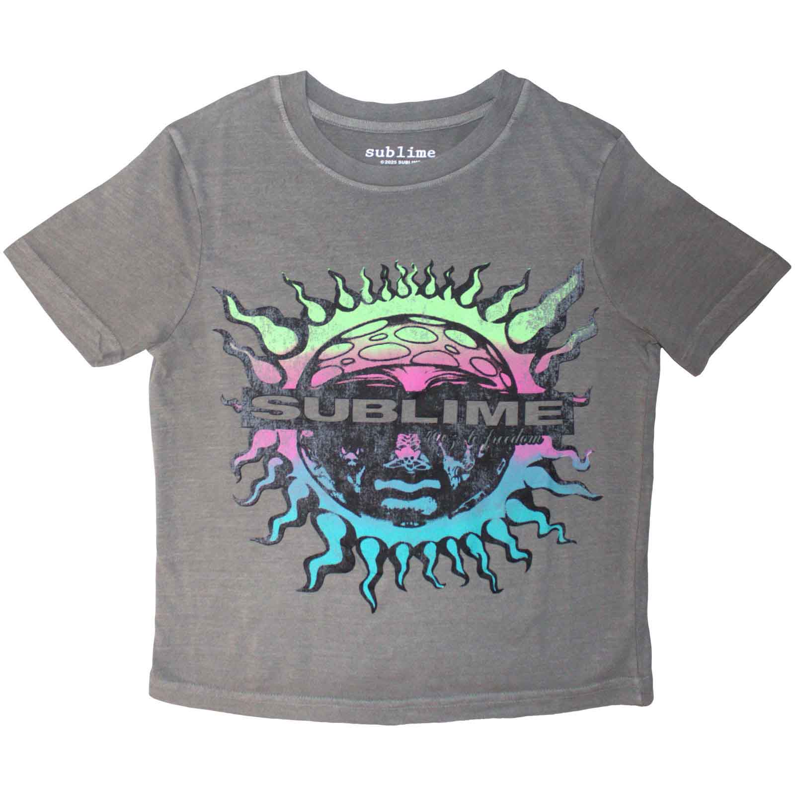 SUBLIME - GRADIENT SUN - Crop Top Grey