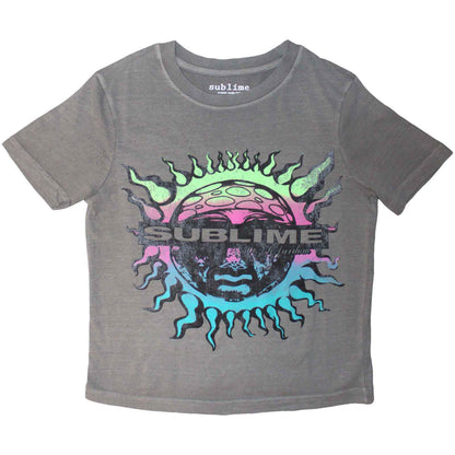 SUBLIME - GRADIENT SUN - Crop Top Grey