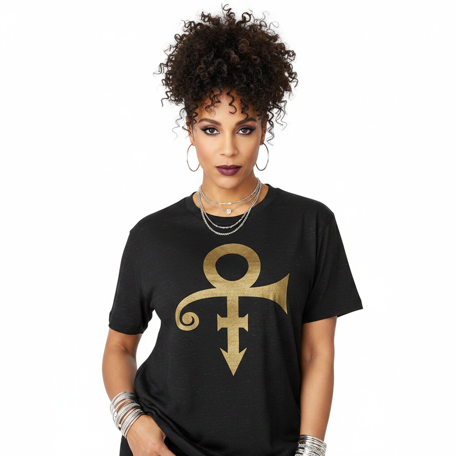 PRINCE - SYMBOL - Ladies T-Shirt Black